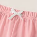 Kid Boy/Kid Girl Solid Color Elasticized Casual Pants Pink image 5