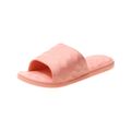 Bathroom Slippers Women's Summer Soft-soled Indoor Bath Non-slip Home Men's Home Plastic Slippers Pink image 1