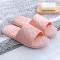 Bathroom Slippers Women's Summer Soft-soled Indoor Bath Non-slip Home Men's Home Plastic Slippers Pink image 2