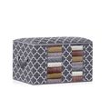 Foldable Organizer Storage Bags with Double Clear Window Carry Handles for Blanket Comforter Bedding Grey image 2