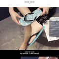 Men's Flip Flop Sandal Floral Plant Pattern Casual Non-slip Fashion Flat Slides Turquoise image 4