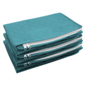 1-pack/3-pack Foldable Dustproof Storage Box Non-woven Fabric Washable Storage Box Turquoise image 4