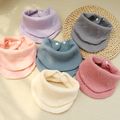 100% Cotton Solid Color Drooling and Teething Bibs for Newborn and Toddler Pale Yellow