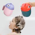 Baby Shampoo Cup Cartoon Clown Fish Baby Infant Shower Supplies Baby Bath Rinse Cup Light Pink