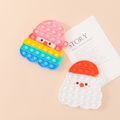 Christmas Santa Claus Rainbow Sensory Toys Stress Relief Toy Kids Silicone Play Educational Toy Red