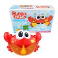 Baby Bath Bubble Crab Toy Bathtub Bubble Toy Bubble Maker with Nursery Rhyme Baby Kids Happy Bath Time Red image 1