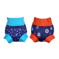 Baby Swimming Trunks Reusable Swim Diapers Soft Breathable Cartoon Baby Swimming Pants Red