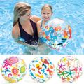 Inflatable Beach Ball Floating Water Toys for Swimming Pool Beach Outdoor Summer Party Toys (Random Pattern) Color block