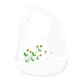 Food Grade Silicone Baby Bibs with Large Capacity  Food Catcher Pocket Waterproof Adjustable Soft Bib Easy to Clean Green