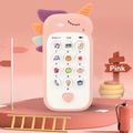 Baby Mobile Phone Toy Learning Interactive Educational Cell Phone Toy Early Education Smartphone Toy with a Variety of Music Sounds Pink image 1