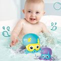 Floating Octopus Baby Bath Toys Walking Amphibious Cute Octopus Clockwork Toys Baby Bath Water Toys Turquoise image 3