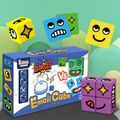 Face Change Rubiks Cube Game Matching Block Puzzles Game Puzzles Building Cubes Toy with Bell Multi-color image 2