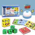 Face Change Rubiks Cube Game Matching Block Puzzles Game Puzzles Building Cubes Toy with Bell Multi-color image 1