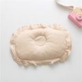 100% Cotton Baby Pillow Ruffled Sleeping Pillow to Help Prevent and Treat Flat Head Syndrome Color-A image 4