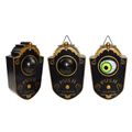 Halloween One Eyed Doorbell Hanging LED Light-up Eyeball Haunted Doorbell with Spooky Sounds Party Prop Decoration Black image 3