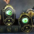 Halloween One Eyed Doorbell Hanging LED Light-up Eyeball Haunted Doorbell with Spooky Sounds Party Prop Decoration Black image 4