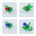 Food-Grade Silicone Baby Teether Toy Fruit Shape Infant Teething Toy Soothe Babies Sore Gums Purple