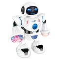 robot danzante robot che cammina nello spazio giocattoli con luci a led lampeggianti e musica Bianco