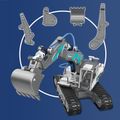 Building Hydraulic Excavator Bulldozer Toys Kids Engineering Vehicle Assembled Kits Color-A image 4