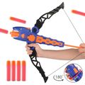 Shark Bow and Arrow Set Launcher Toy Gun with EVA Soft Bullet & Sound Effect for Indoor Outdoor Games Blue image 4