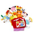 Baby Cartoon Animal Finger Puppet Cloth Book with Sound Paper Early Education Parent-Child Interactive Toys Red image 3