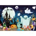 1000Pcs Halloween Gloomy Castle Jigsaw Puzzle Halloween Haunted House Party Puzzle for Kids Adults Color-A