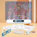 Magic 3D Drawing Board Set LED Drawing Pad Kids Painting Graffiti Educational Toys Color-A image 1