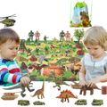 49Pcs Dinosaur Toys Kids Activity Play Mat Realistic Dinosaur Jurassic Dinosaur Play Set Green image 2