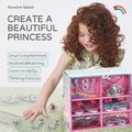 Princess Dress Up Shoes Jewelry Toys Set Girls Role Play Pretend Toys Kit Gift (Accessories shape and color are random) Pink image 2