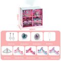 Princess Dress Up Shoes Jewelry Toys Set Girls Role Play Pretend Toys Kit Gift (Accessories shape and color are random) Pink image 5