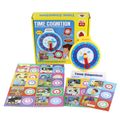 quebra-cabeça de relógio de cognição de tempo para crianças, cartões educativos, brinquedos de relógio ajudam as crianças a praticar o tempo, desenvolver bons hábitos Amarelo image 1