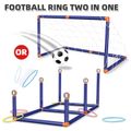 2-in-1 Soccer Goal Toss Ring Toy Competitive Game Soccer Ball Throwing Ring Toys for Outdoor Indoor Blue image 4