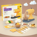 Kit de massa para crianças brinquedos de lama de cor fabricante de macarrão cozinha fingir jogar conjunto de brinquedos de comida Amarelo image 1