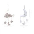 Baby Hanging Rattle Toys Clouds Moon Stars Plush Doll Stroller Crib Hanging Pendant Toy White image 5