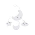 Baby Hanging Rattle Toys Clouds Moon Stars Plush Doll Stroller Crib Hanging Pendant Toy White image 1