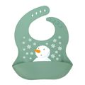 Food Grade Silicone Baby Bibs with Large Capacity Food Catcher Pocket Adjustable Portable Soft Foldable Toddler Bib Color-A image 1