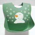 Food Grade Silicone Baby Bibs with Large Capacity Food Catcher Pocket Adjustable Portable Soft Foldable Toddler Bib Color-A image 2