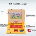 Educational Laptop for Kids Lights and Music Cartoon Learning Machine with Mouse Early Education Toys Color-A image 3
