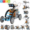 STEM 13-in-1 Education Solar Robot Toys DIY Building Science Experiment Kit Education Activities Toys Color-A image 2