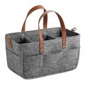 Baby Diaper Caddy Organiser Felt Portable Nursery Bin with Stroller Straps Color-A image 1