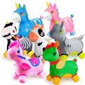 Inflatable Bouncy Unicorn Kids Bouncy Hopper Ride On Toys with Pump Indoor Outdoor Activity Toys Gift Color-A image 1