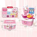 Kitchen/Tool Box/Beauty Hair Salon/Doctor Kit Kids Role Play Set Pretend Play Tool Toys Pink image 4