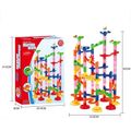 105Pcs Marble Run Toy Educational Construction Maze Block Toy Set Marble Maze Track Game (Some accessories are random in color) Color-A image 2
