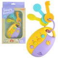 Baby Teether Simulation Car Key Musical Toy with 12 Songs & Sound & Light Early Education Learning Toys Color-A image 1
