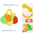 Baby Teether Fruit Shape Baby Teethers with Rattle Infant Teething Toys Red image 4