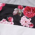 2-piece Toddler Girl Heart/Floral Print Colorblock Pullover and Pants Set Black image 4