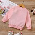 Toddler Girl Letter Bee Print Casual Pullover Sweatshirt Light Pink image 2