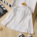 Toddler Boy Button Design Waffle Solid Color Long-sleeve Tee White