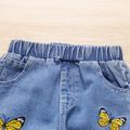 Toddler Girl Butterfly Embroidered Denim Jeans DENIMBLUE