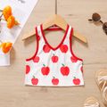 2-Pack Toddler Ribbed Fruit Apple Print/Yellow Tank Top MultiColour